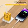 120W mecha PD fast charging charger dual typec dual usb suitable for Apple 15 Huawei mobile phone 5v2a charging head