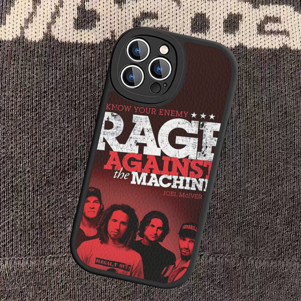 

R-Rage A-Against T-The M-Machine Band Phone Case For IPhone 16 15 14 13 12 11 Pro Max Plus 16E Soft Leather Cover 11 pro max