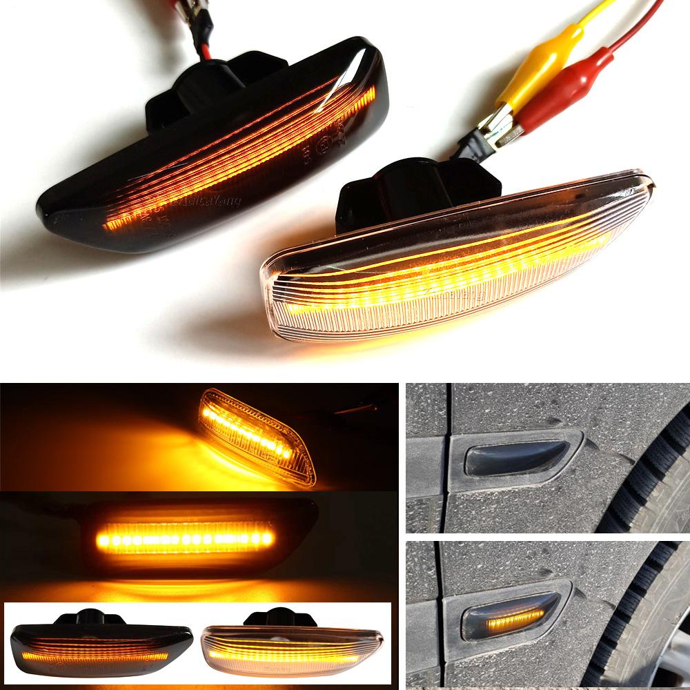 Para Volvo S60 MK1 2001 - 2009 XC90 S80 XC70 V70 Luz LED Dinâmica de Sinalização de Curva Marcador Lateral Lâmpada Sequencial Indicador