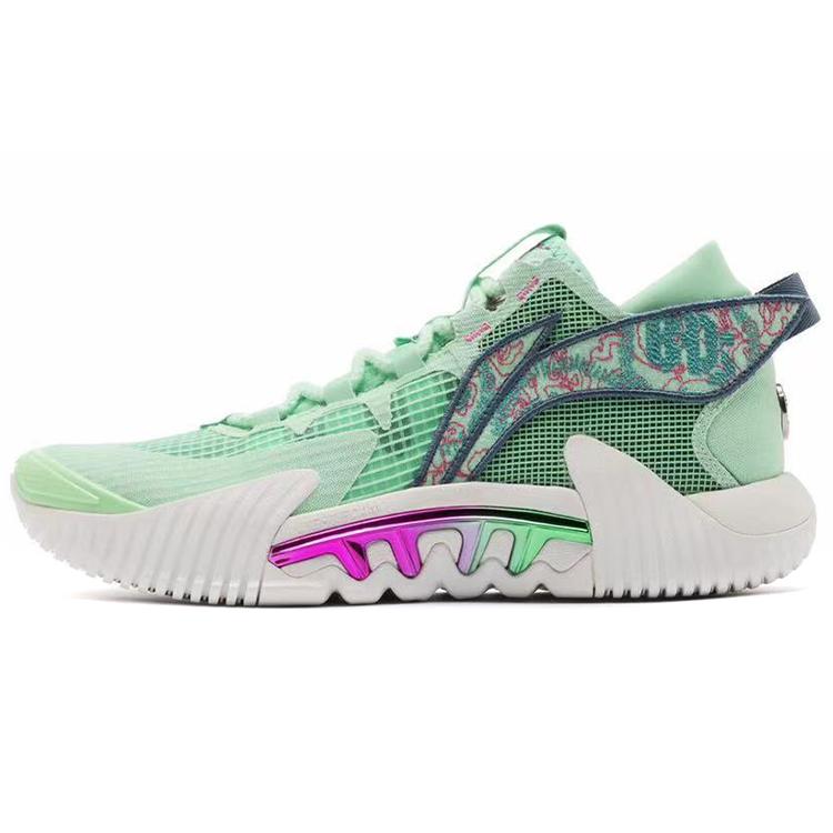 New LiNing Badfive 2 Low Cushioning Anti Slip And Wear Resistant Coverage Support Low Top Basketball Shoes Emerald Green ABFR005-10