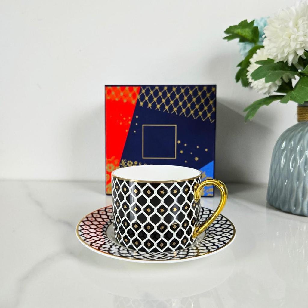 Ruský královský kostní porcelánový set šálku a podšálku na kávu - Keramika v evropském stylu pro odpolední čaj