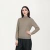 Women's Seamless Wool Half-High Neck Pullover - Slim-Fit Autumn/Winter Knit Sweater