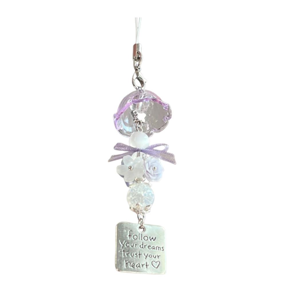 Green Lemon Persimmon Keychain Wind Chimes Beaded Keychain Cute Lemon Keychain  Key Ornament