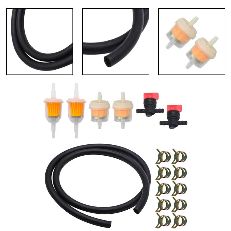 Carburetor Accessory Kit Featuring Fuel Line Filters Hose Clamps and Shutoff Valves for Improved Functionality