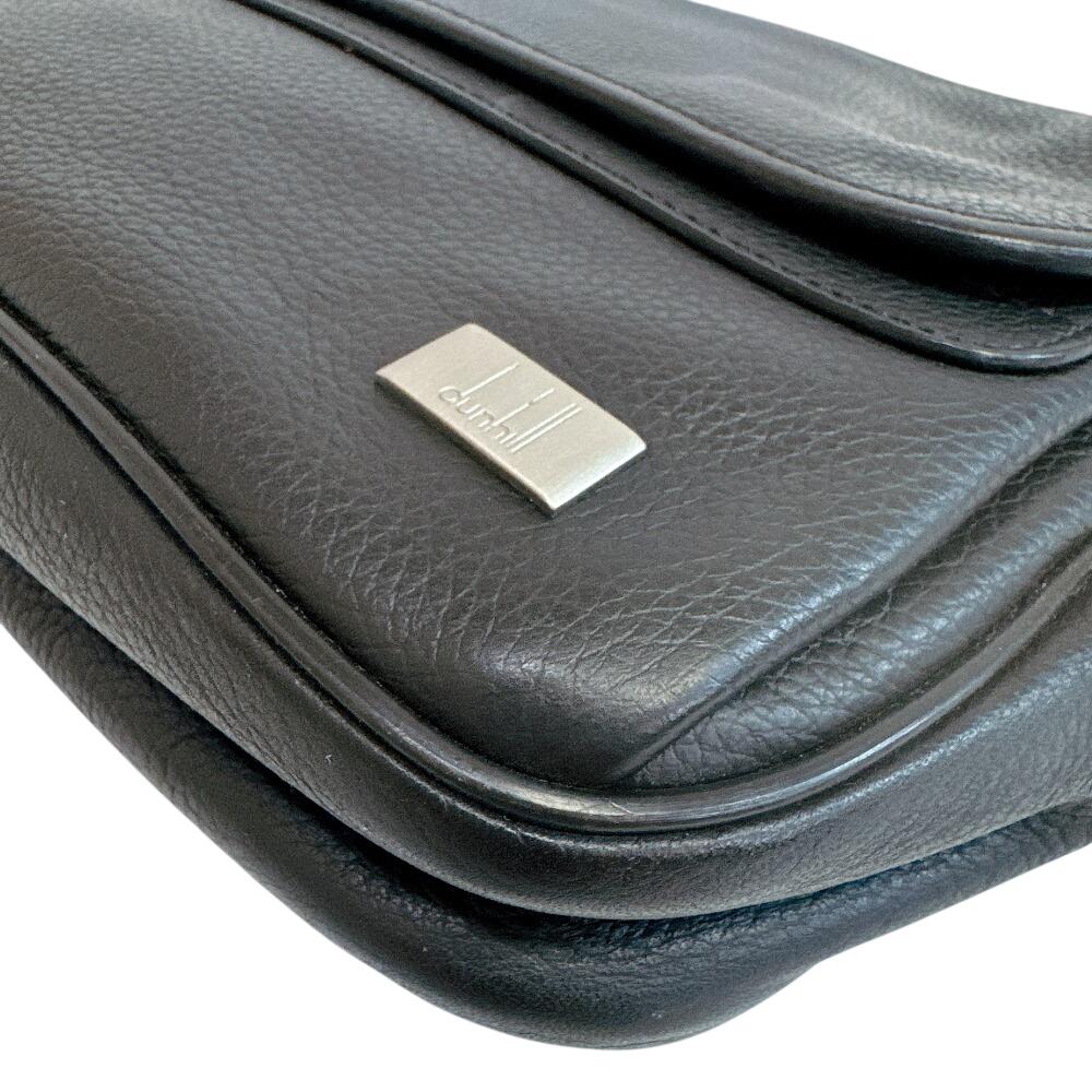 Dunhill Pouch Clutch Bag Leather Business Bag Black Leather Used