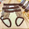 Ladies Spring and Summer Flowing Lace Breathable No Trace 10A Antibacterial Crotch High Waist Triangle Briefs