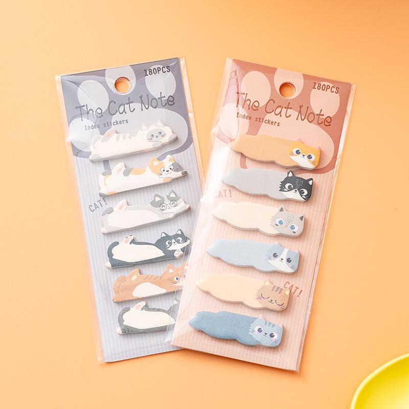 Creative Cartoon Sticky Notes: Cute Index Stickers & Memo Pads for Student Notebooks