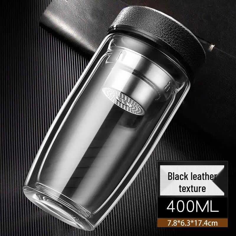 Aiyiyaoxuan Gentleman Double Wall Glass Cup