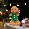 Christmas Gingerbread Man Decor Resin Cartoon Holiday Tabletop Ornament For Festive Atmosphere