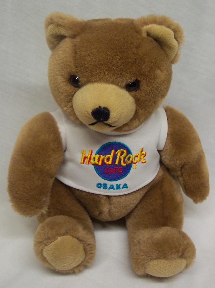 Vintage Hard Rock Cafe in OSAKA T-shirt TEDDY BEAR 8 Stuffed Animal Toy S