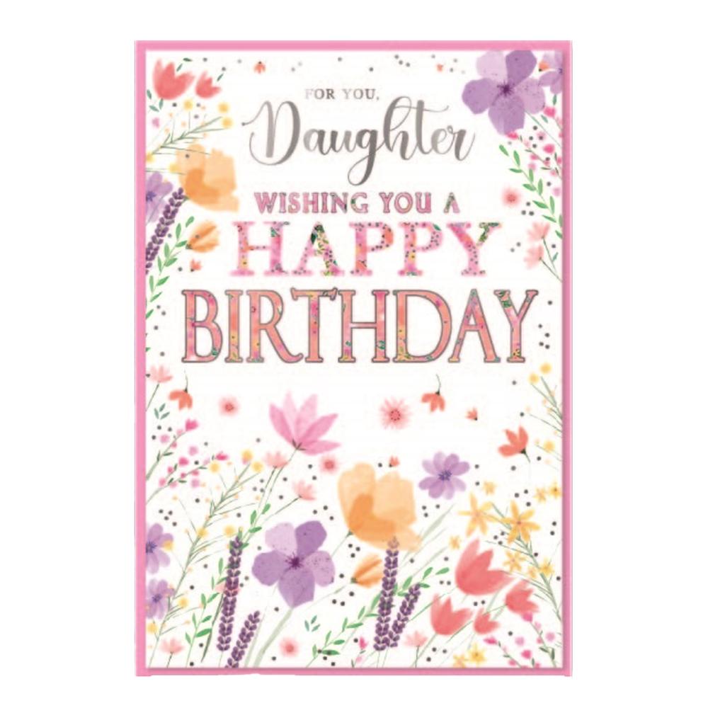 Simon Elvin For You Daughter Floral Happy Birthday Greetings Card (Pack of 6)