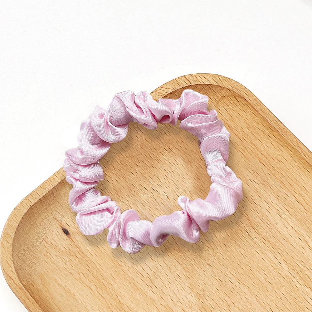 Korean Pleated Satin Hair Ring - Fashionable Elastic Headband for Ponytails