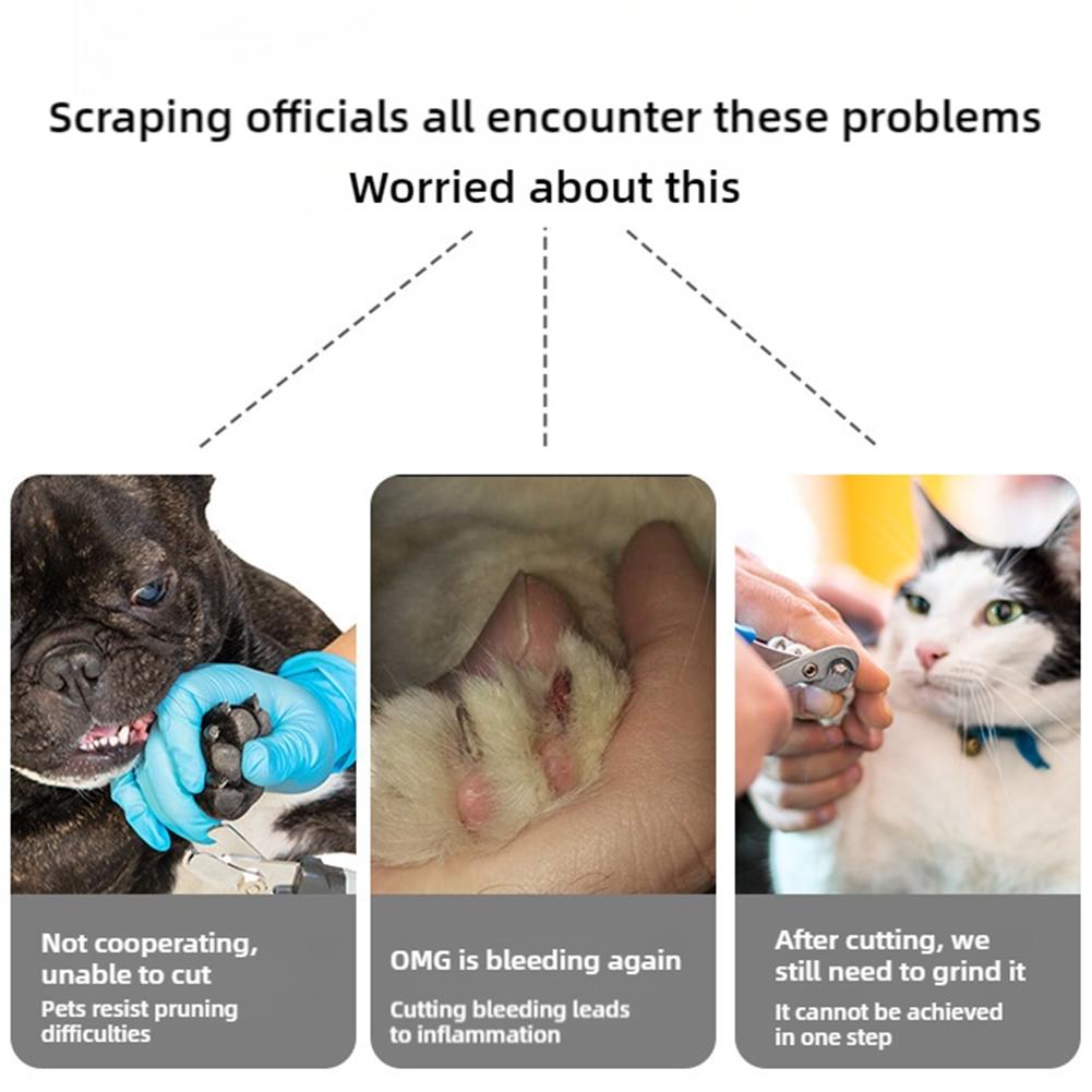 Adjustable Quietly Dog Nail Grinder USB Rechargeable Pet Grooming Tool Safety Stress-free Nail Maintenance Cat Dog Paws Care