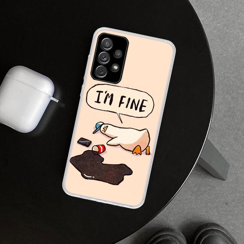 Cartoon Cute Goose Game Phone Case for Samsung Galaxy A17 A16 A26 A36 A56 A57 A37 A15 A25 A35 A55 A14 A24 A34 A54 A13 A23 A33 A5
