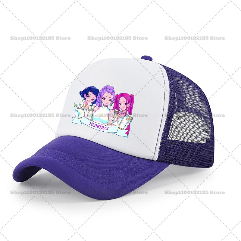 KPoP Demon Hunter Summer Baseball Cap Cartoon Anime Print Hat Boy Girl Breathable Kid Hat HipHop NetCap Kawaii Kids Toy Gift
