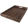 For Solid Wood Tray Set with Handles and Iron Corners for Serving and Display