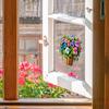 Painted Flower Baskets Glass Windows Home Beautification and Decoration Static Electricity Window Stickers