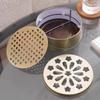 Mosquito Coil Holder Portable Tray Plum Blossom Heart Hollow Out Insect Repellent Anti Fire Sandalwood Incense Burner Box