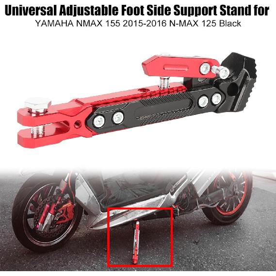 Motorcycle Foot Side Support Stand Universal Adjustable Aluminum Alloy Tripod Kickstand Foot Side Support Stand(Red), Car