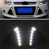 2Pcs/Pair LED Car Lights Front Bumper Daytime Running Lights Waterproof Turn Signal Lamp Fit For Ford Focus 3 MK3 2012 2013 2014