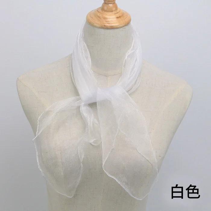 21 Farben 60*60CM Durchsichtige Transparente Schals für Mädchen Musik Tanz Schal Bonbonfarben Damen Outdoor-Schals