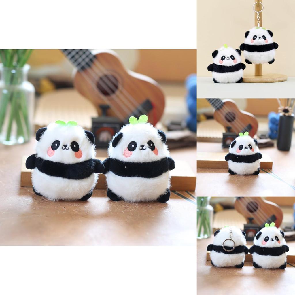 Panda Plush Keychain Short Plush Bag Accessory Cross-border Gift**