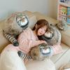 Oreiller Peluche Chat Câlin Simulation Réaliste Oreiller Chat Mignon Jouet Peluche Manul Décoration de Chambre