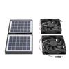 Solar Exhaust Fan Kit Rain Proof 2x5W Exhaust Ventilation Cooling Fan with 10W Foldable Solar Panel for Outdoor   Pet House Utility Room