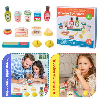 Simulated Wooden Kitchenware Toys, Parent-child Interactive Game Props