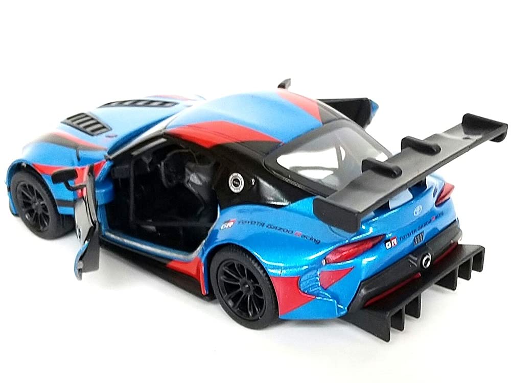 Kinsmart Toyota GR Supra Racing Concept Scale Diecast Model Car Blue 1/36 (pull-back Car) /