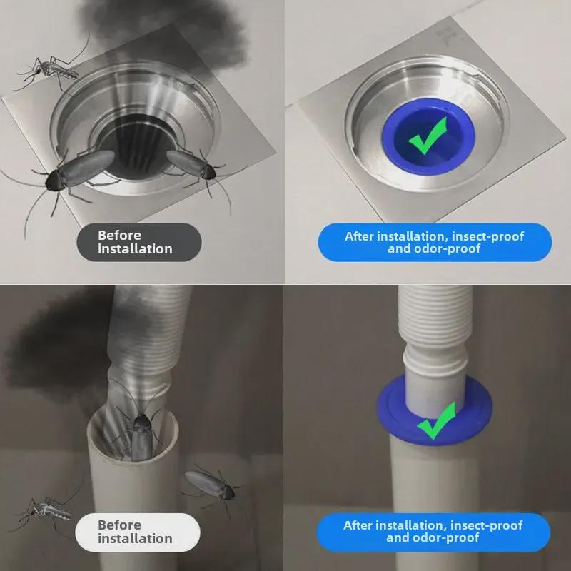 Universal Anti-Odor Silicone Drain Cover for Bathroom and Washing Machine