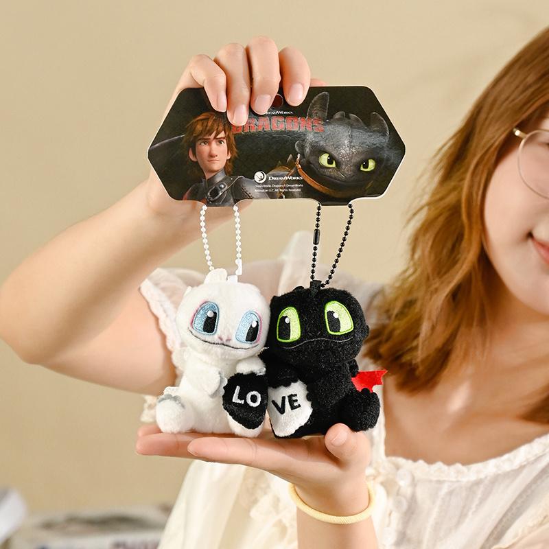Latest Potdemiel Honey Pot Genuine Luminous Toothless Doll Series Plush Doll Bag Couple Pendant Magnetic Attraction Present Toys