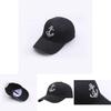 Korean Style Fashion Baseball Cap With Embroidered Ship Anchor For Casual Wear