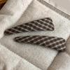 Stylish Fashionable Hair Barrettes Hair Clip Sweet Hairpin Barrette Plaids Hair Clip Christmas for Women Girl