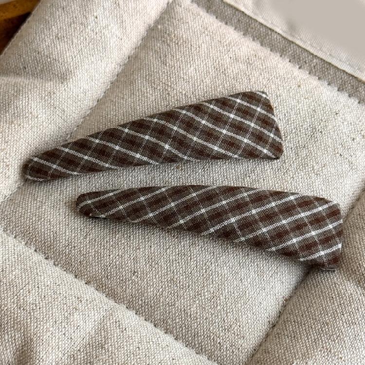 Stylish Fashionable Hair Barrettes Hair Clip Sweet Hairpin Barrette Plaids Hair Clip Christmas for Women Girl