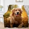 Golden Retriever Dog Blanket Ultra-Soft 100% Polyester Flannel, Throw for Sofa, Camping & Home Decor
