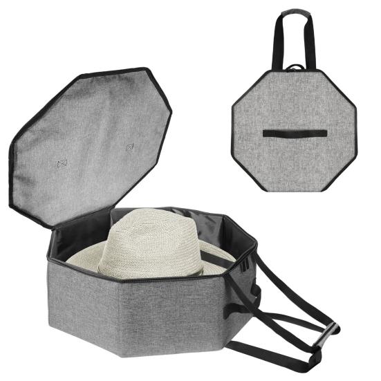 Hat Box with Handle Design Zipper Closure Extra Large Capacity Men Women Hat Storage Bag Home Travel Hat Organizer