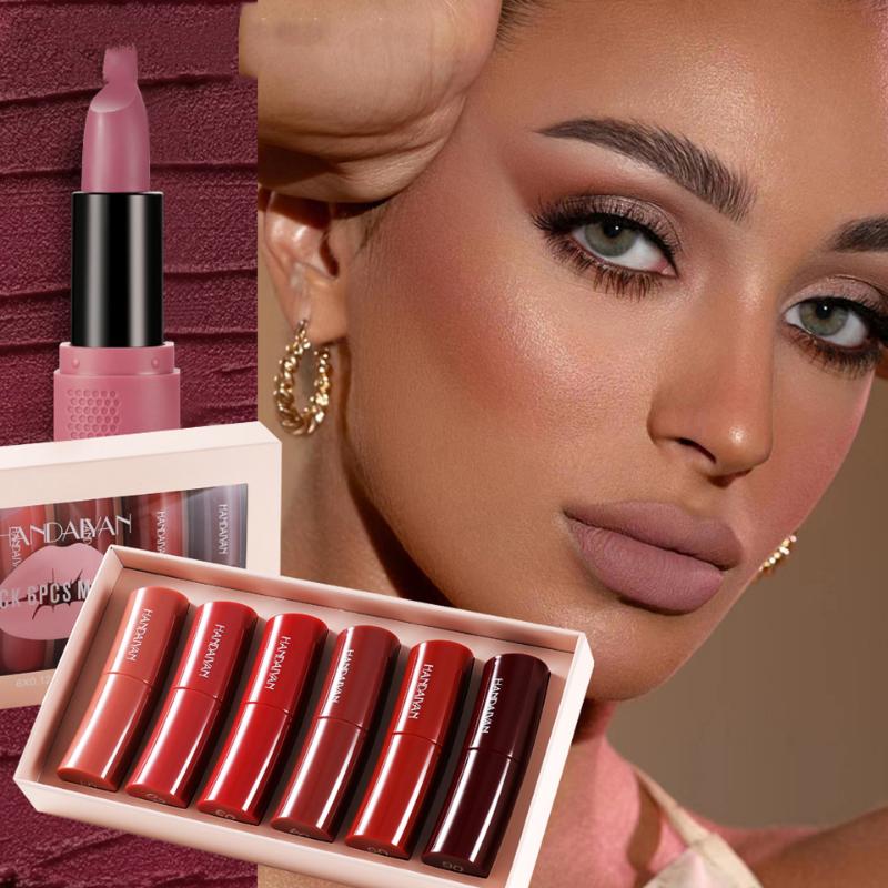 Pack de six rouges à lèvres incurvés Suit Velvet Matte Lip Gloss