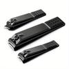 3Pcs/set Black Stainless Steel Nail Clipper Professional Nail Scissors Toenail Fingernail Cutter Manicure Pedicure Tool