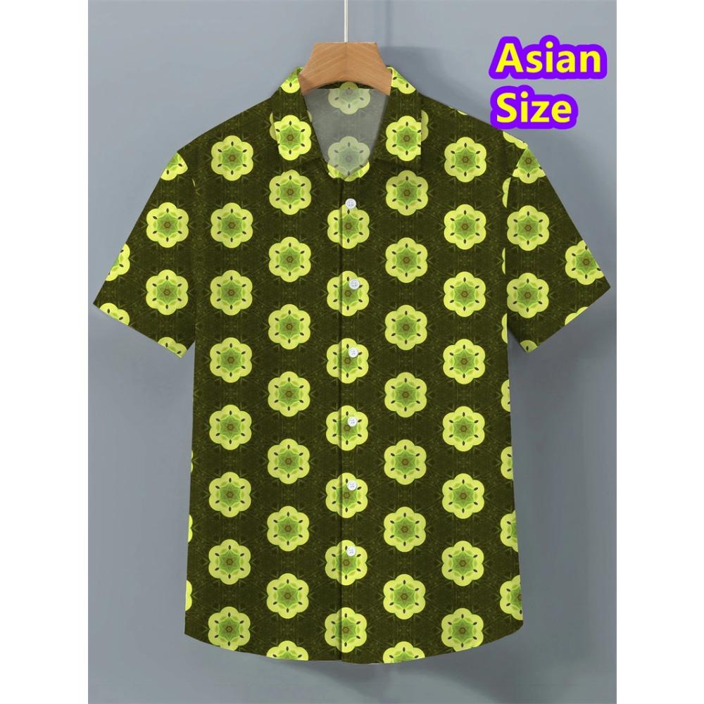 Cheap Floral Shirts Men's Hawaii Holiday Party Blouse 2026 Lapel Beach Shirt Flower Korean Fashion Short-sleeved Womens Clothes