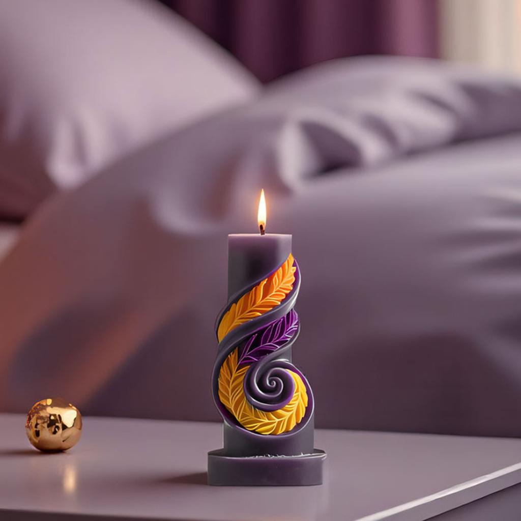 Wheat Candle Silicone Molds for Epoxy Resin Handmade Candle Soap Cylinder Silicone Mould for Home Decoration