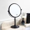 Black Double-Sided Standing Quartz Makeup Mirror for Dressing Table