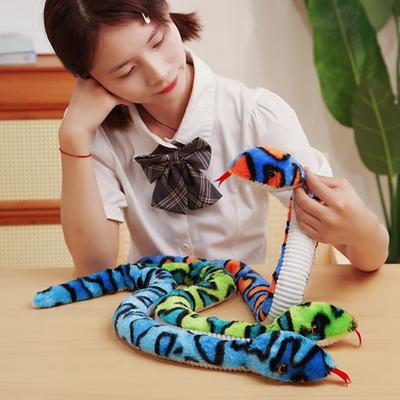 Simulated Spotted Snake Doll Plush Toy Zodiac Snake Small Snake Doll Boy Trick Funny Rag Doll