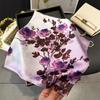 French light luxury chain small square scarf simulation silk printing silk scarf headscarf women's spring and summer scarf temperament scarf scarf new