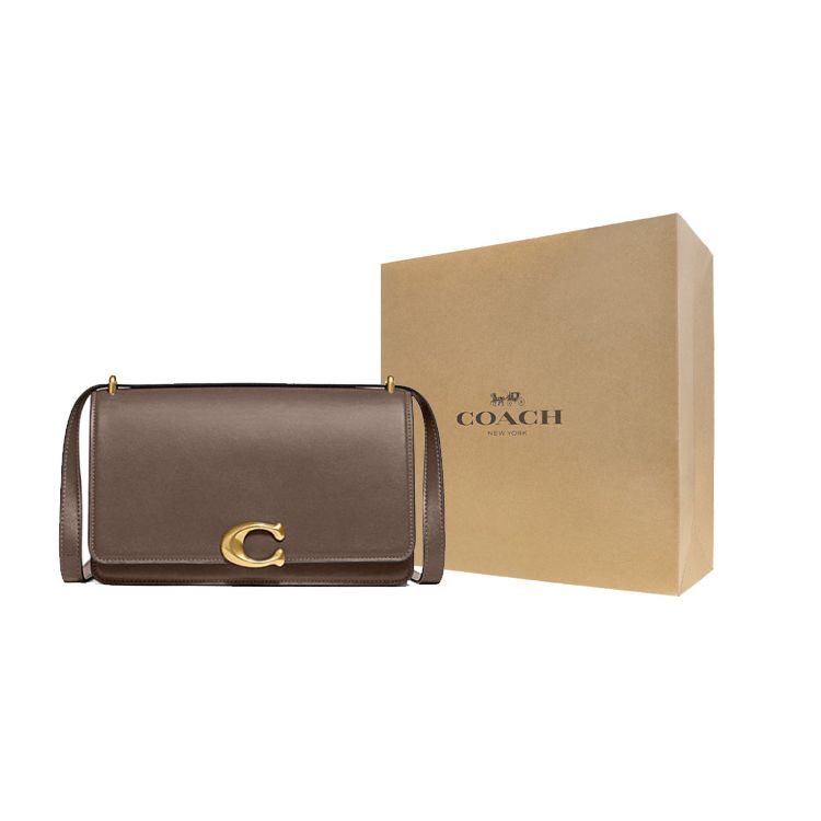 Coach Bandit 24 Multifunktionale Tasche mit Druckknopfverschluss Damen Umhängetasche Messing Dunkelstein CC416-B4CBD