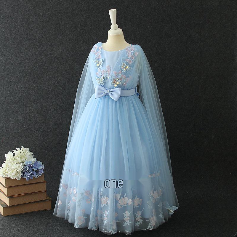 2025 Children's Princess Butterfly Sleeve Flower Girl Dress