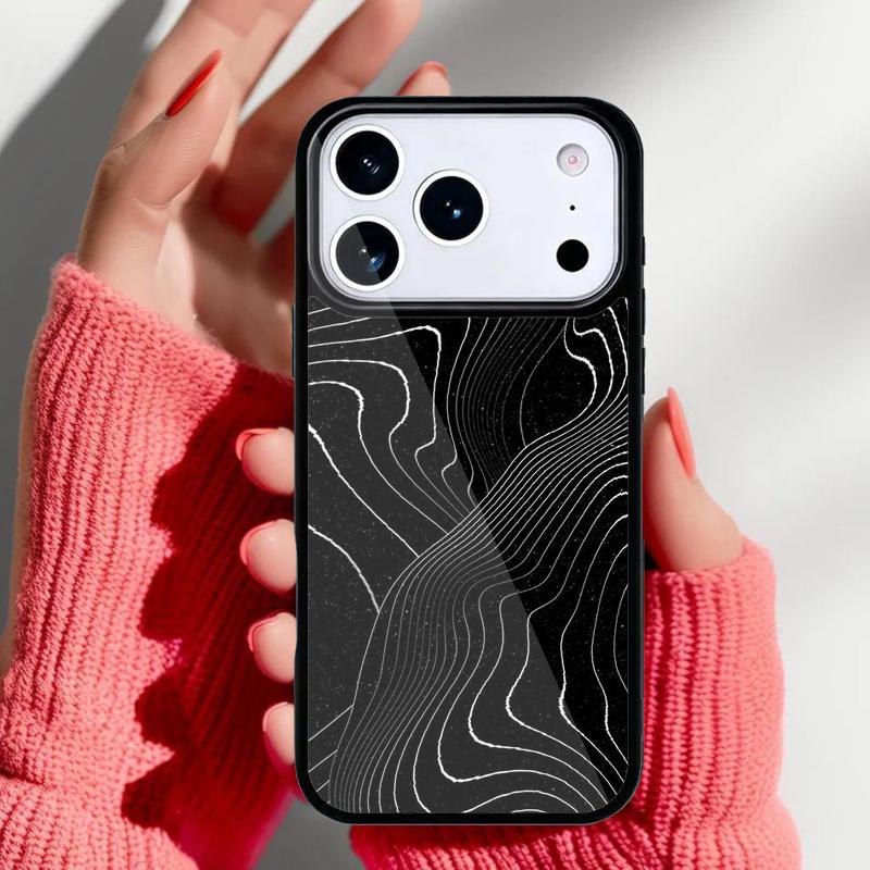 Fashion Abstract Art Line Wave Phone Case for iPhone 17 16 15 14 13 Pro Max Back Cover for 12 11 Pro Coque