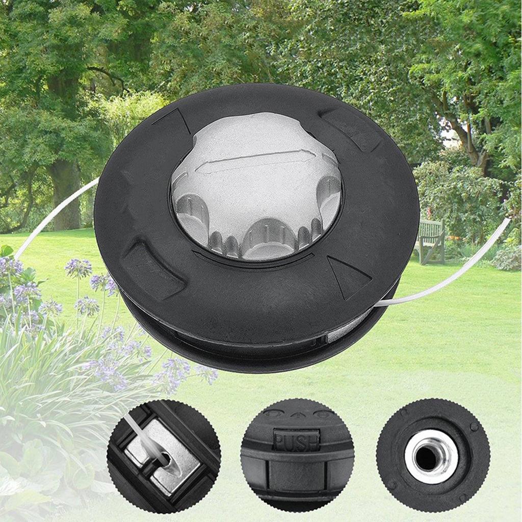 Grass Trimmer Head Replacement Aluminium Alloy Lawn Mower Trimmer Head Accessory for Garden Weeder