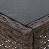 Garden Table Brown 75x40x37 cm Poly Rattan