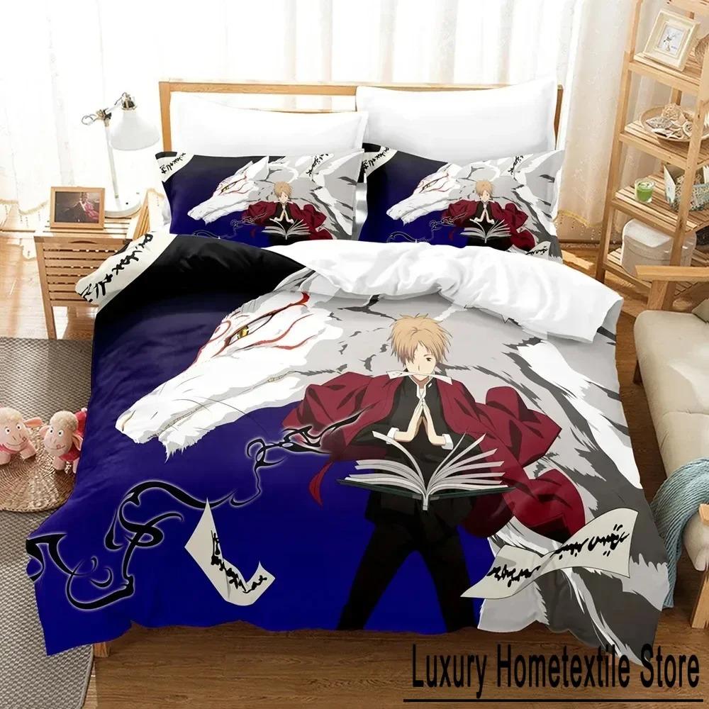 Comforter Top Natsume'S Book Of Friends Anime 3D Bedding Set Polyester S Home Decor Gift Twin King Queen